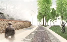 Parčík v Rybalkově ulici dostane nový háv. Bude mít jezdecké schody i „vodní koleje“