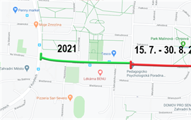 Začíná další část rekonstrukce Jabloňové ulice